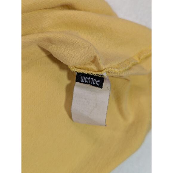 Volcom "Strange Relics" Medium Yellow Babydoll Cap Sleeve Tshirt 90s Y2K VTG - Picture 5 of 8